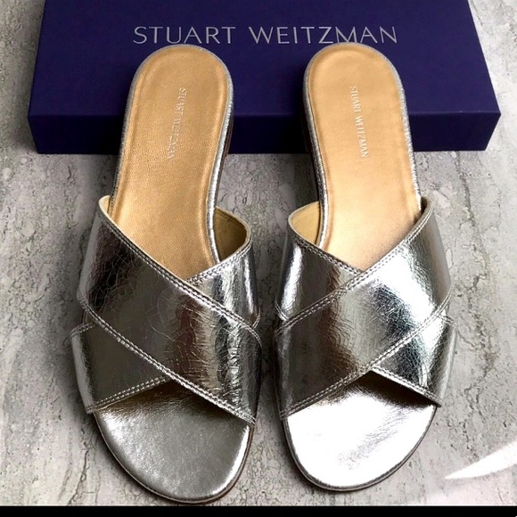 Stuart Weitzman Shoes - Stuart Weizmann Metallic Silver Sandal